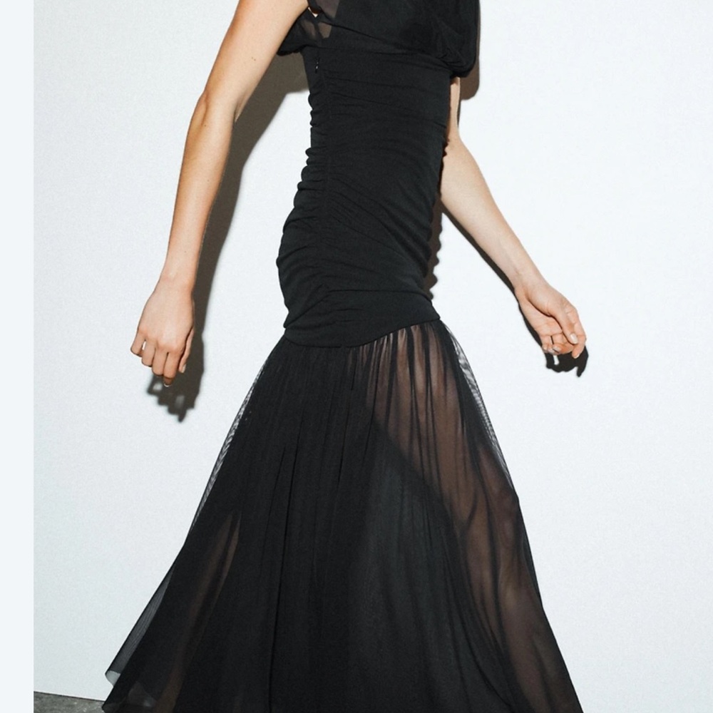 Zara Black Long Sleeve Dress - Picture 5 of 7
